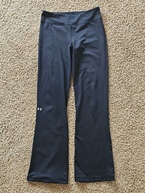 Under Armour Black Athletic Leggings with Logo Tag
